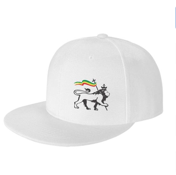 Rasta Lion Of Judah Flat Brim Baseball Cap Men S And Women S Adjustable Hat Black