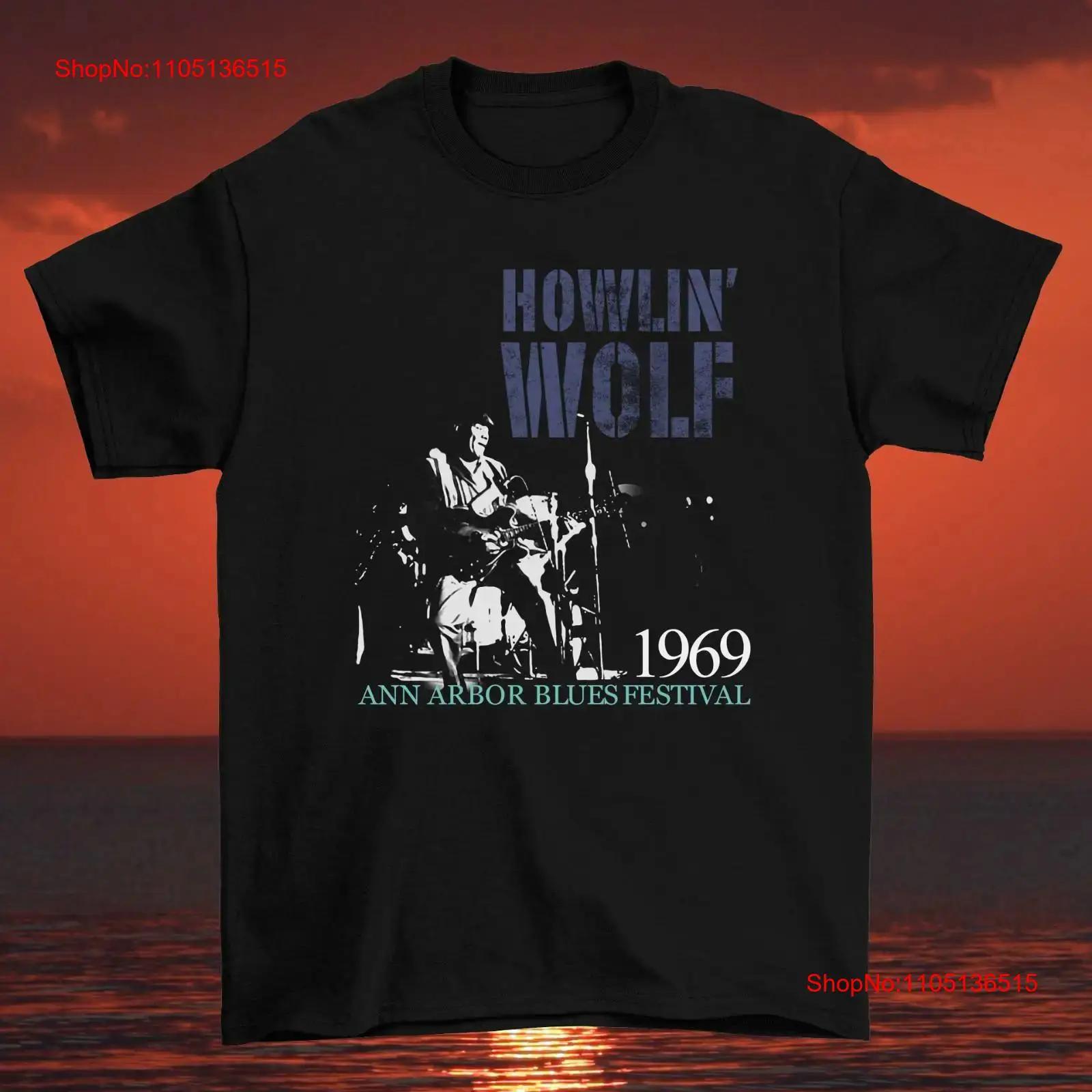 

Ann Arbor Blues Festival Howlin Wolf T Shirt Classic Black S 2345XL 1G0154 vintage Washed Stylish designer clothes Versatile S разноцветный
