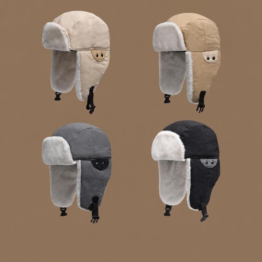 Windproof Earflap Hat Cold Proof Winter Bomber Hat Casual Ear Protection Cap  Winter