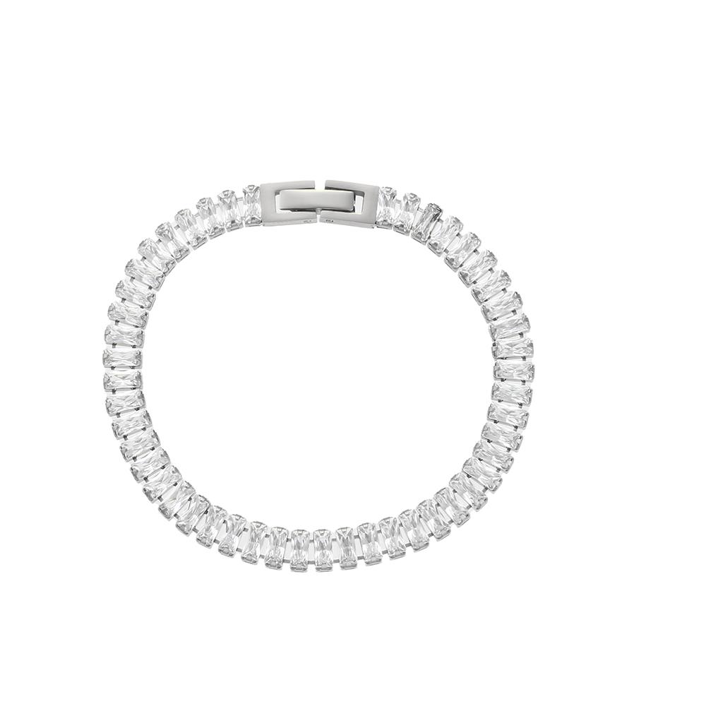 E.B.belle Luxury Christmas Jewelry Gift For Ladies Square Tennis Chain Choker Necklace Green Pink White Black Crystal Necklace