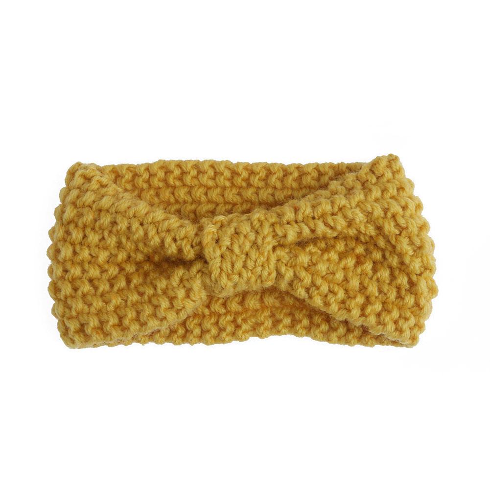 Baby Girls Solid Knit Crochet Bow Headband Fashion Hairband Winter Warm Headwear Baby Girls Solid Knit Crochet Bow Headband Fashion Hairband Winter Warm Headwear