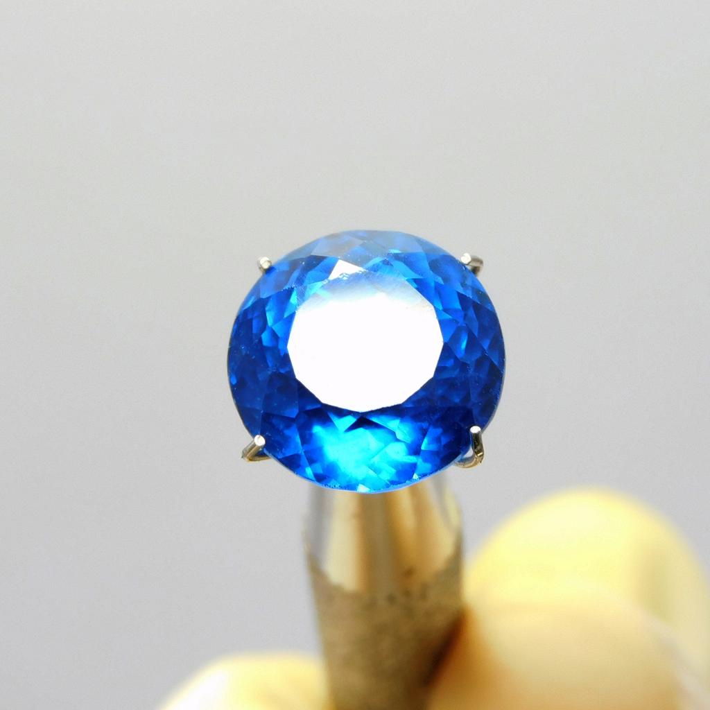 Natural Blue Sapphire Loose Gemstone 7.75 Ct Round Cut September Birthstone for Gem Collections