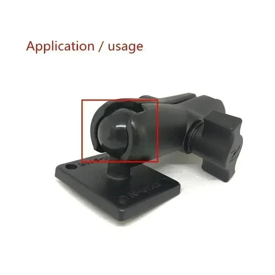 Jadkinsta 1 or 1.5 Inch Rubber Ball Mount To Aluminum Motorcycle Round Square Mounting Base Plate for Gopro Camera Cellphones