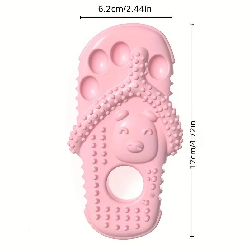 TPR Dog Chew Toys Spiky Ball & Slipper Shape Bite-Resistant Teething Toys for Puppies Dental Cleaning