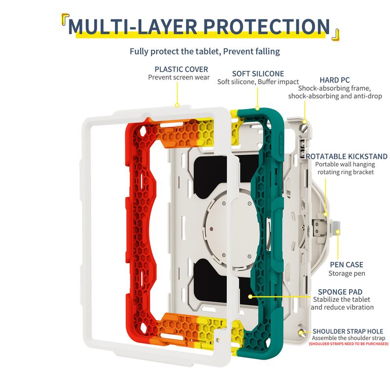 Per Xiaomi Pad 8 7 Pro 11.2" 5/6 Pro 11" 6S 7S 5Pro Redmi Pad SE K Pad Custodia con Supporto Rotante a 360° Cover Corazzata Resistente agli Urti con Cinturino a Maniglia