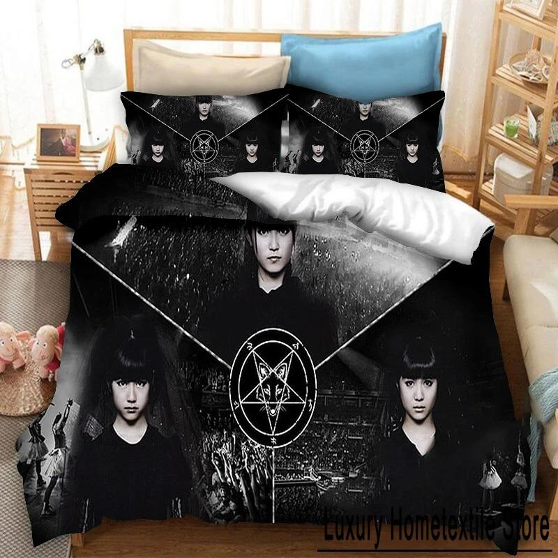 BABYMETAL Rockband Sängkläder Set Pojkar Flickor Twin Queen Size Påslakan Örngott Säng Barn Vuxen Hemtextil anpassningsbar