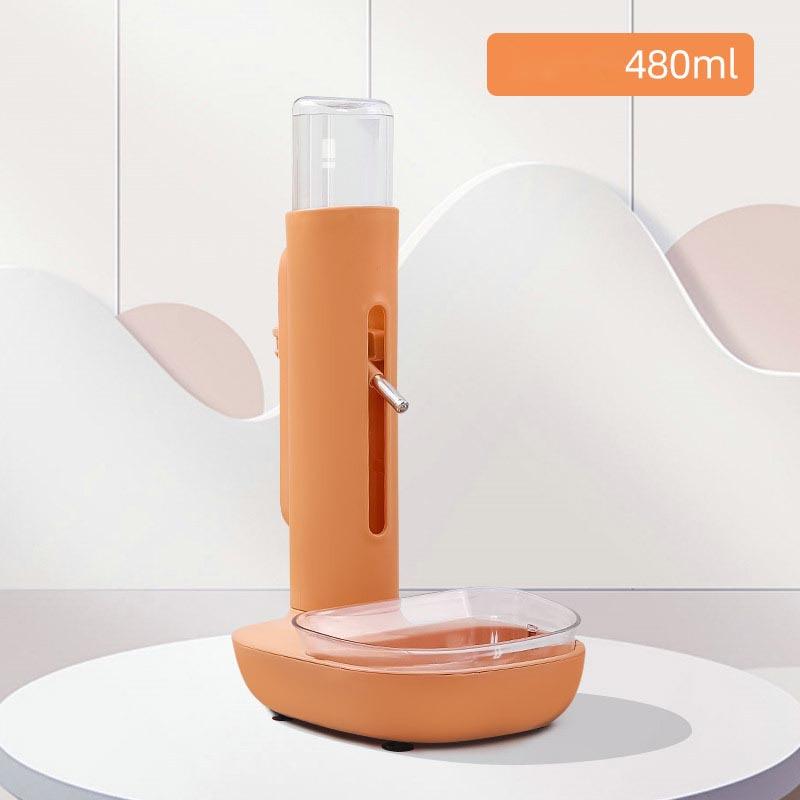 

Автоматична поїлка для домашніх тварин Миски для посуду для собак Пляшки з водою Універсальна годівниця для котів і цуценят Підйомний дозатор Корм ​​для дрібних тварин 480ml orange