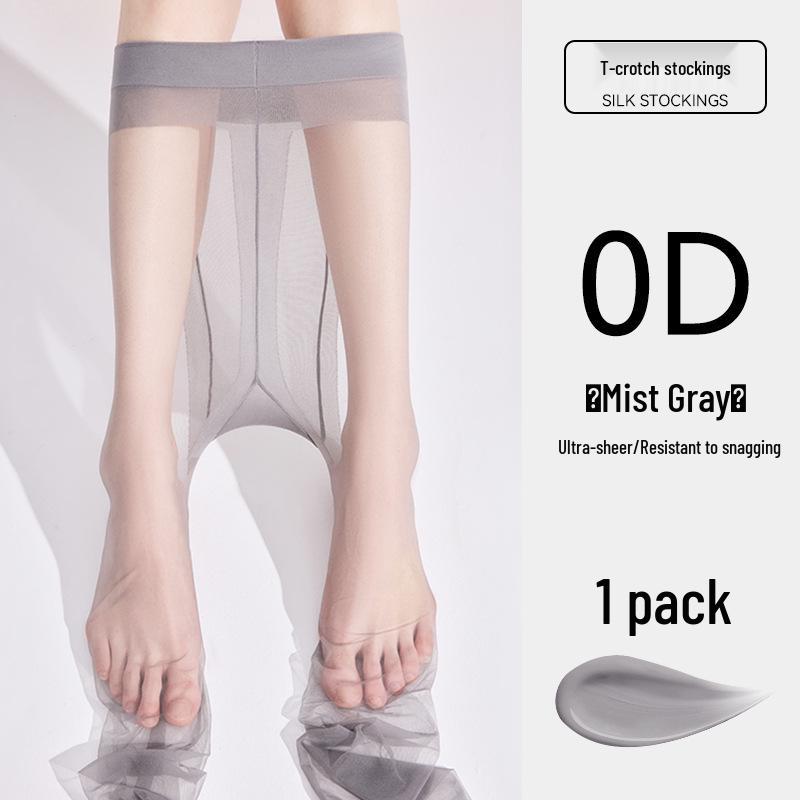 Bonas durchsichtige graue Strümpfe: Sommerliche Dünne, Hochtransparente, Anti-Haken, Kein Durchhängen im Schritt Strumpfhosen für Damen