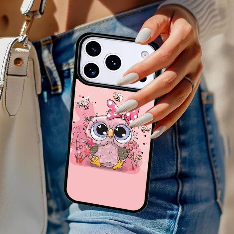 Baby Owl Phone Case For iPhone 17 Air 14 15 13 12 Max Cover For Apple 14 15 16 16e 11 Pro Max Plus Coque