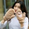 Windproof Autumn For Women Bear Claw Anime Cosplay Gloves Winter Paw Mittens Plush Cat Claw Gloves
