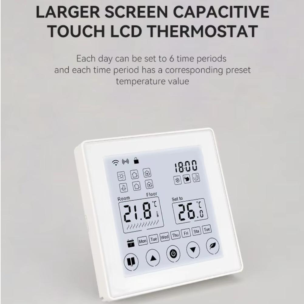 1 Set Smart-WiFi Thermostat With Touchscreen For-TUYA For-SMART LIFE Energy-Efficient Heating Control Home Heating Accessories