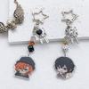 Anime Bungo Stray Dogs Klíčenka Kreslená postava Dazai Osamu A Chuuya Přívěsek na klíče Dekorace na batoh Cosplay Dárky