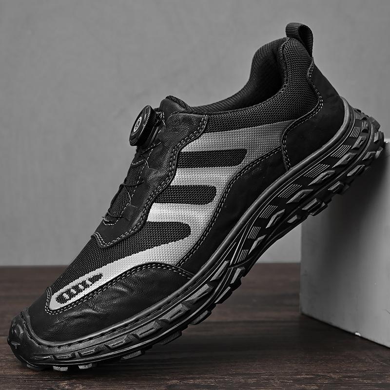 Sneakers Men's 2025 New Autumn Soft-soled Breathable Fashion Versatile Button Shoes One-pedal Casual Shoes Jogging Shoes