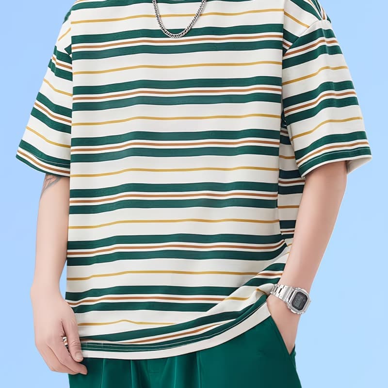 

Men s fashion 3D printed men s T-shirt round neck short sleeve, trendy street wear S