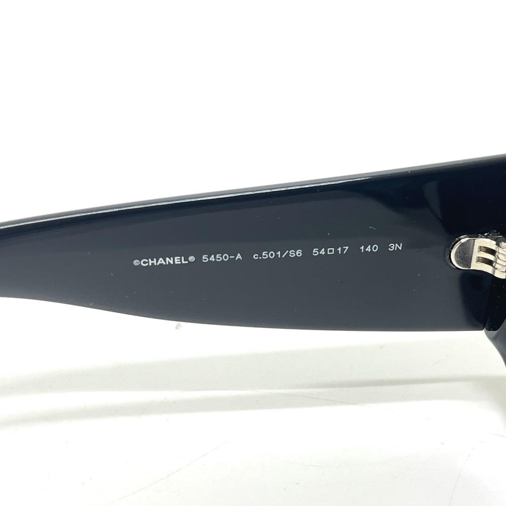 Chanel OCH5450-A Embroidered CC Mark Eyewear Sunglasses Plastic Black