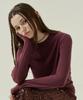 VOYONN Round Neck Woolrayon T-Shirt Vintage Wine 914