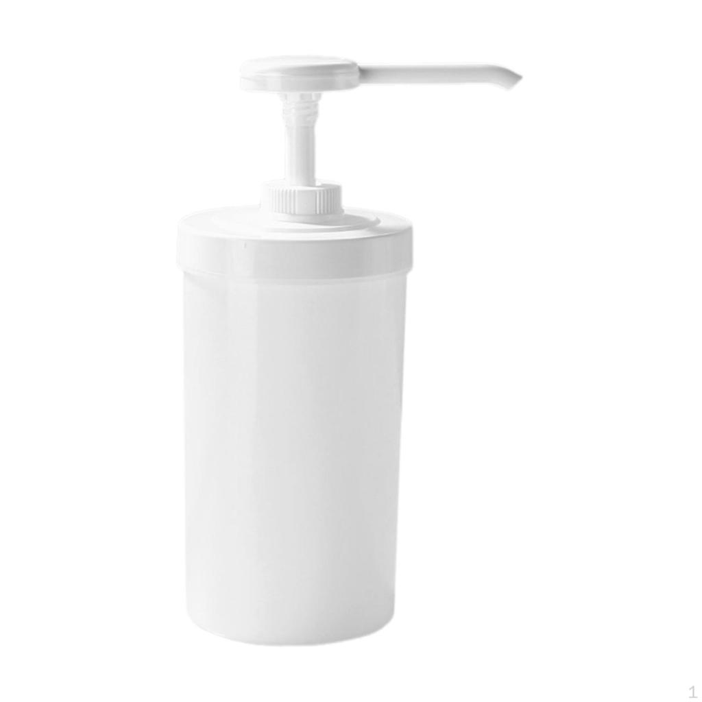 Coffee Syrup Dispenser Ketchup Pump Honey Jar Container with Sauces Condiment Sauce