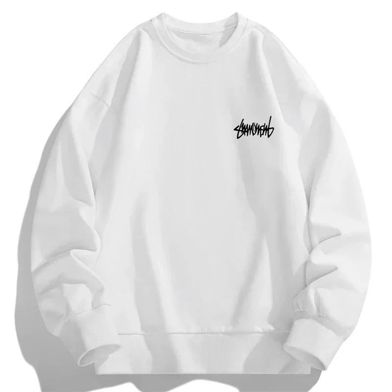 Pullover Autunnali a Maniche Lunghe alla Moda Comodi Caldi Creatività Icona Minimalista Stampa Casual Sportivi Versatili Larghi Pullover