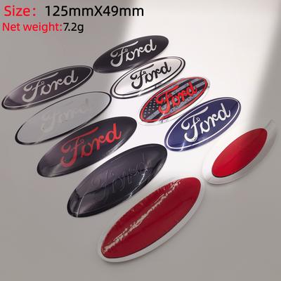 Car Front Hood Emblem Bonnet Badge Rear Trunk Badge 125mm For Focus Mk2 Mk3 Fiesta Mk7 Ranger Mondeo Mk4 S-MAX Kuga