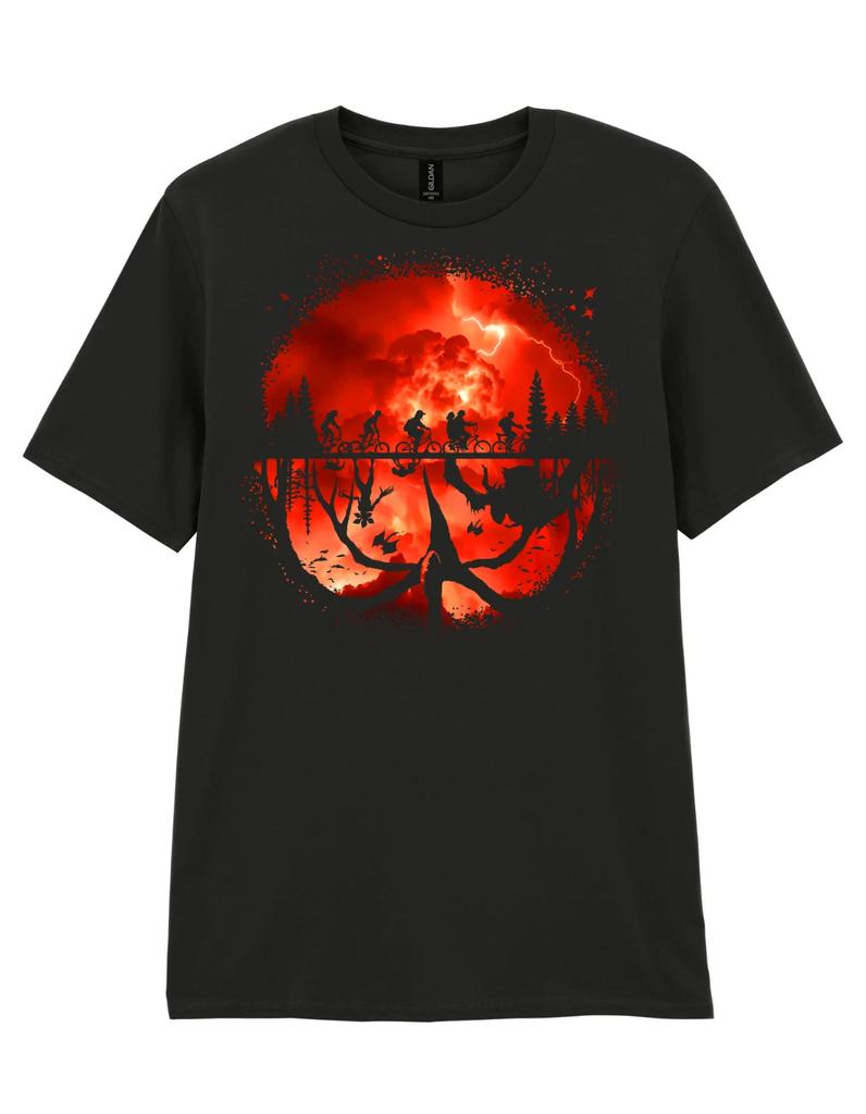 Set T-shirt e Borsa Stampati Stranger Things Upside Down Regalo di Compleanno Vivace
