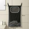 Over-the-Door Hanging Laundry Basket Wall-mounted Dirty Clothes Storage Organizer for Bathroom Toy Storage