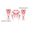 Motorcycle Tank Stickers Decor Stripe Decals Exterior Accessories Flame