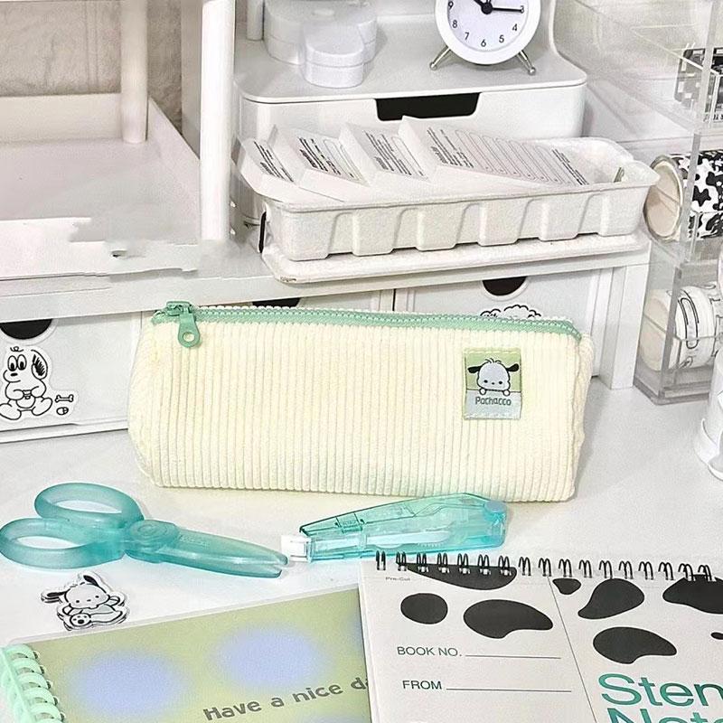 Pencil Case Cartoon Stationery Large Capacity Corduroy Stationery Storage Bag Pencil Case