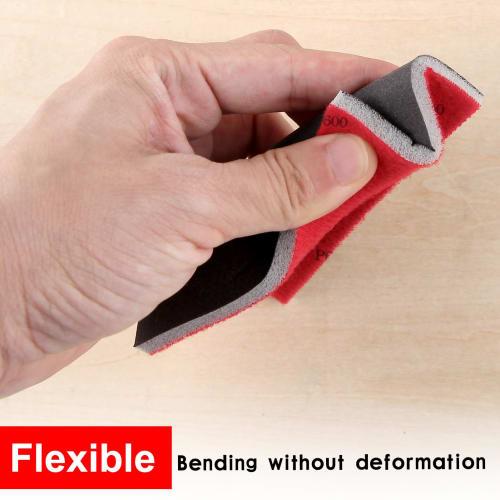 LEONTOOL 20-Piece Sanding Sponge Set, Ultra-Fine Sponge Pads for Sanding, Sandpaper, 400, 600, 1000, 2000, and 3000 Grit, 75 X 100mm, Polishing Tool,