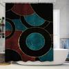 Luxury 3D Waterproof Bath Shower Curtain Fabric Decorative for Home Bathroom Decoration Waterproof Wall Covering Circle Pattern