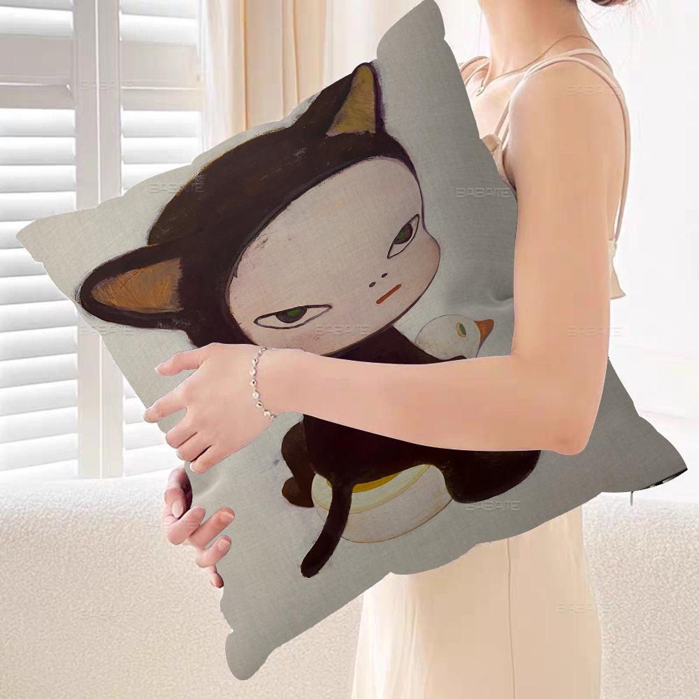Yoshi Tomo Nara Pillow Cover Sofa Cushion Cover Home Room Decoration Children Gift