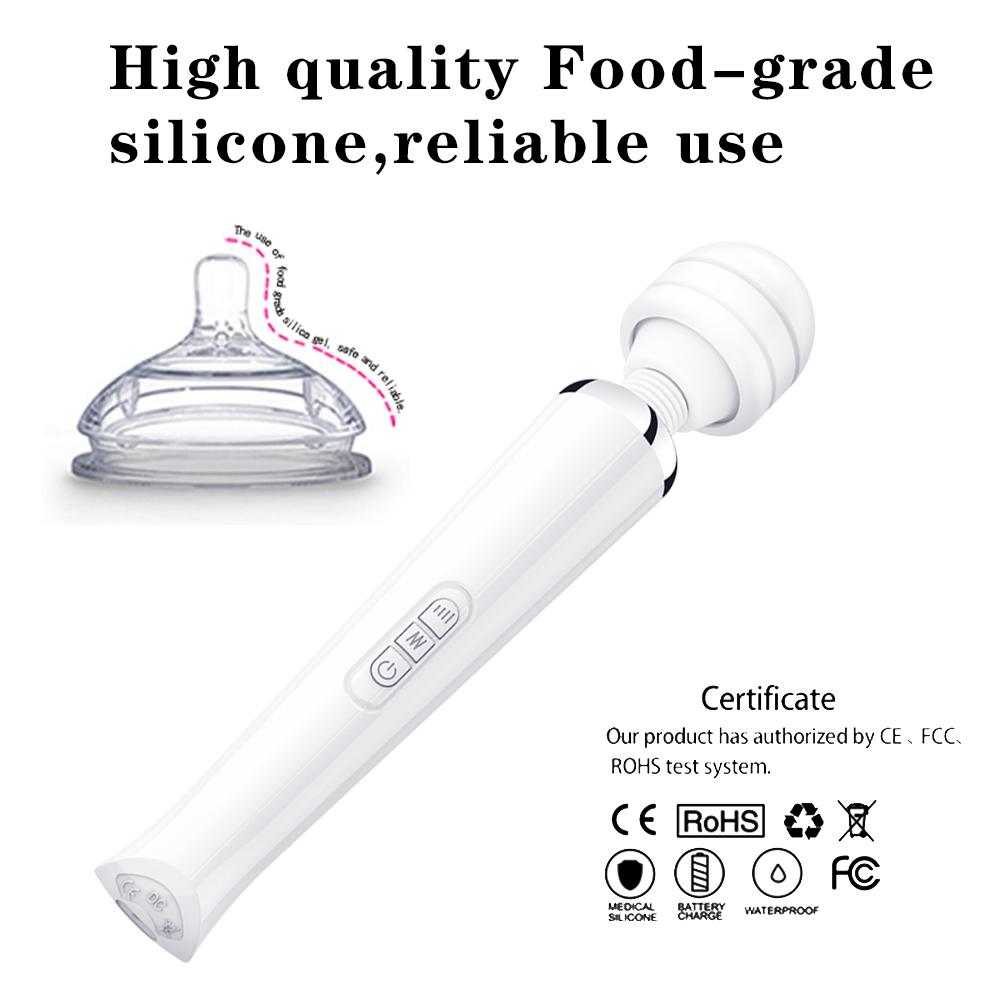 Leistungsstarker Zauberstab-Vibrator für Frauen, großes AV-Körpermassagegerät, G-Punkt-Klitorisstimulator, USB-Aufladung, Sexspielzeug für Erwachsene für Frauen