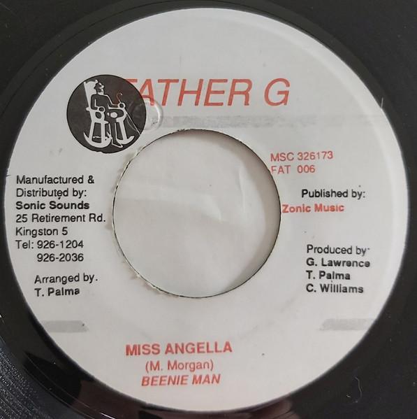 

7inch Record BEENIE MAN Miss Angella FAT006 Father G Jamaica Reggae Ska Dub Used