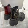 European products 2025 autumn and winter new British style thick-soled heightening Martin boots women's small Brock Chelsea short boots