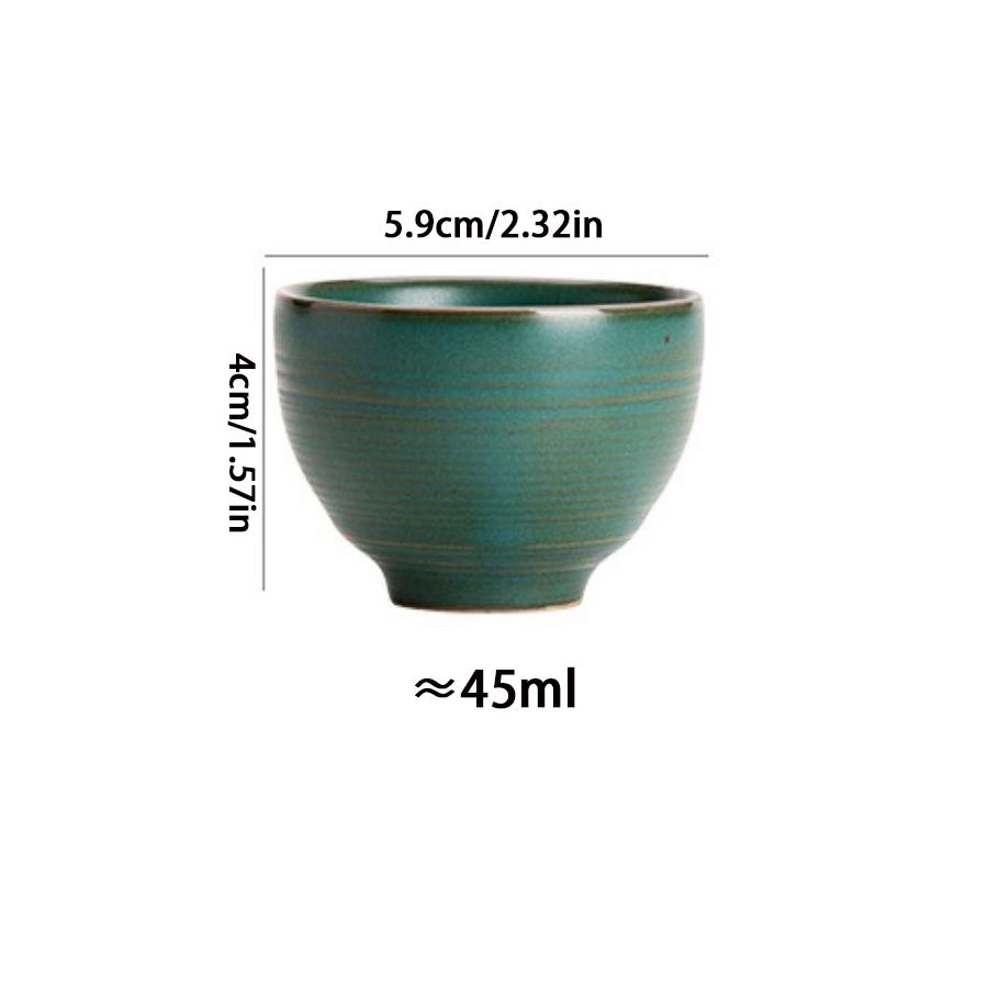 45ml Kung Fu Teegeschirr, Teetasse, kleine Teeschale, Keramik Retro Teetasse, kleine Teeverkostungstasse, Einzelbecher, Meisterbecher