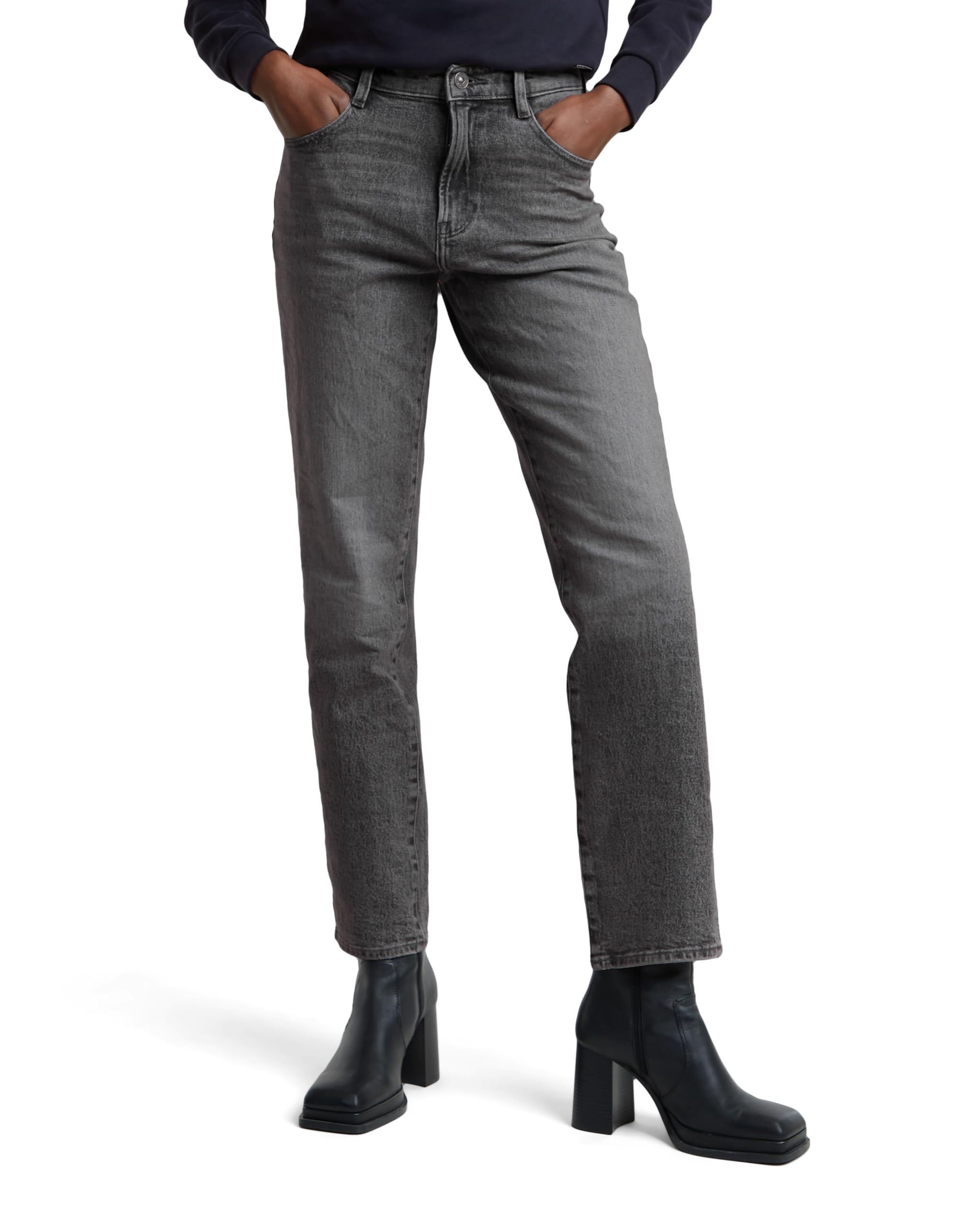 G-Star RAW Jeans Women Straight Fit Grey Viktoria High Straight Wmn D23959-D497-G829-W26/L32
