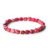 HS105 Handmade Stone Bracelet Jewelry Braided Charm Gemstone Sea Sediment Jasper Beaded Bracelet for Couple Best Friend Bracelet