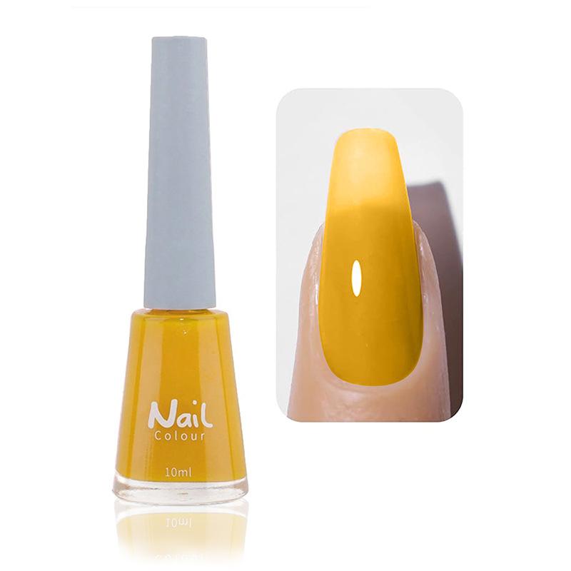 Oil-based Nail Polish Non-peeling Non-bake Fast-drying Lasting Nude Color Transparent Nail Salon Full Set of Nail Polish