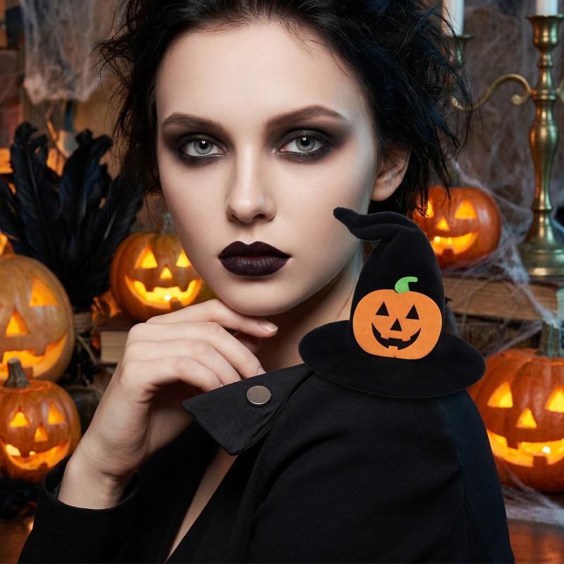 Halloween Witch Hat Hair Clip Pumpkin Headpiece Party Cosplay Fun Costume Accessory