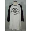 STONE MAGNUM Band Logo XL Official Shirt White Black Raglan R.I.P. Records