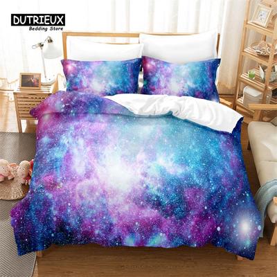 Ensemble de housse de couette Ciel étoilé, Ensemble de literie tendance, Housse de couette douce, confortable et respirante, Pour la décoration de la chambre à coucher, de la chambre d'amis
