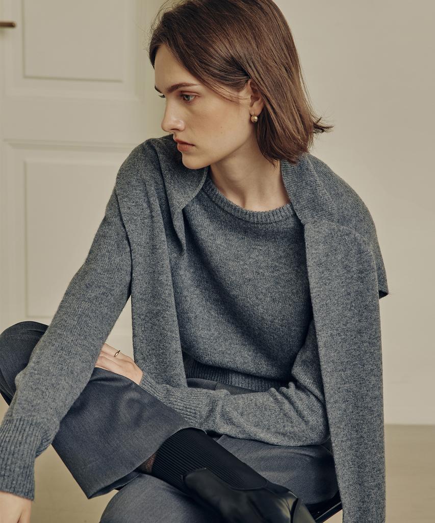 ZEROSTREET [3 Colors] Le Zero Cashmere Cape Knit Set