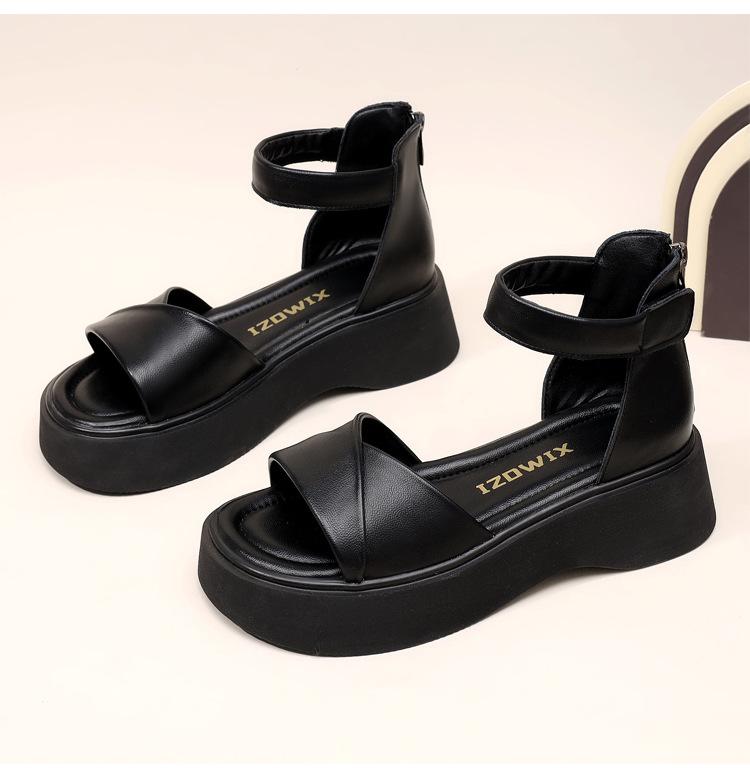 Thick-soled Sandals Sports Soft-soled Mid-heel Beach Shoes Sandals