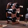 Convenient Wood Wine Storage Holder Stable Wine Bottle Rack 4 Slots Storage Stand Holder for Dining Room Decors