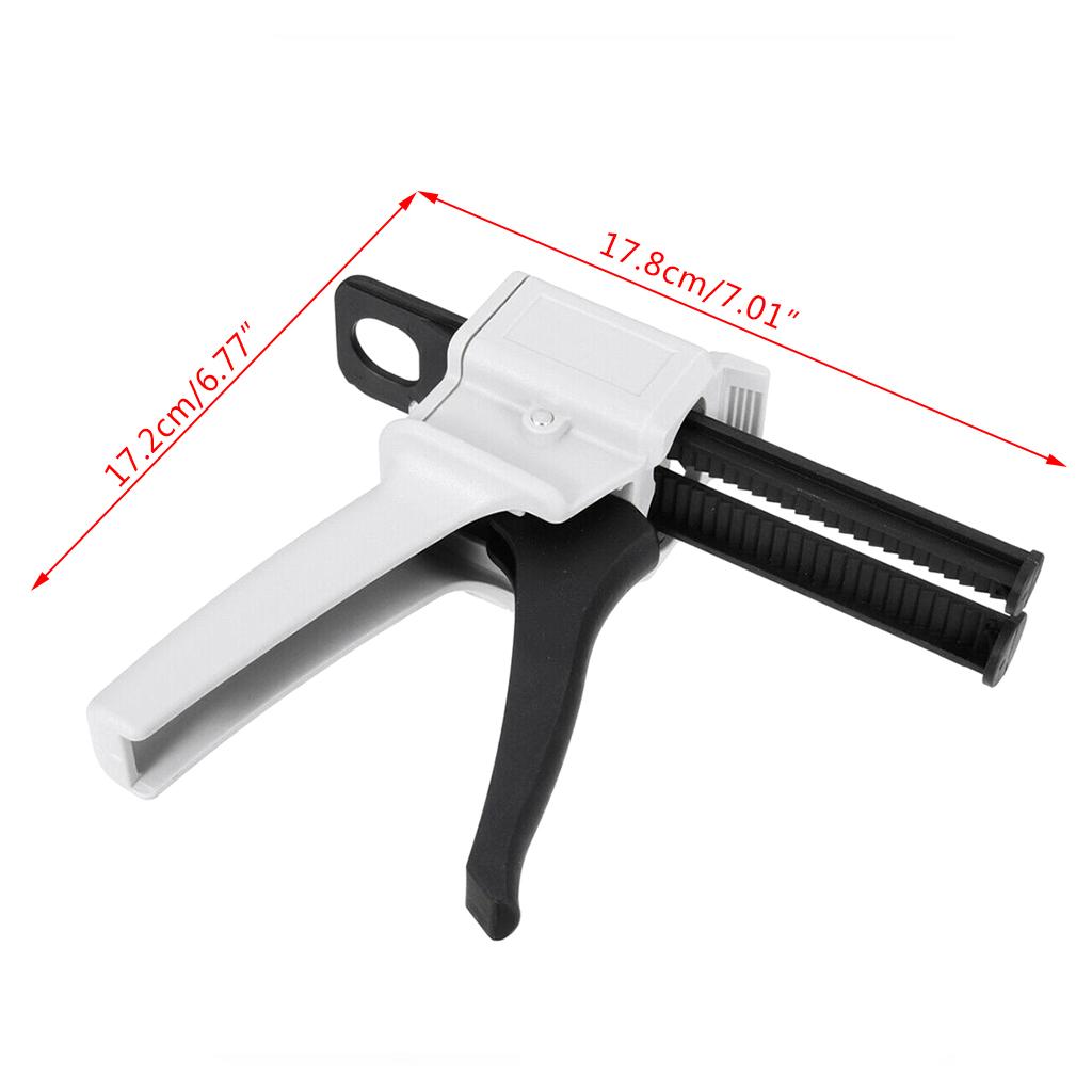 Upgraded Dispenser Gun Epoxy Glue Gun for Impression Mixing Dispensing Gun Applied to 50ml 1: 1/1: 2 AB Plastic Tube Dur