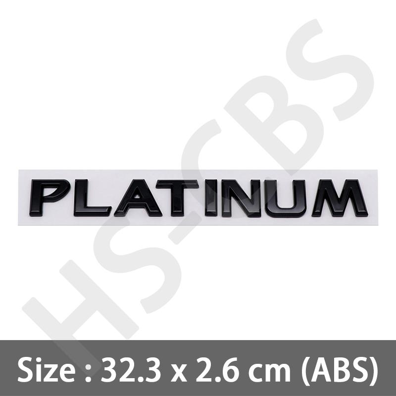 PLATINUM Letter Emblem Logo ABS Car Sticker Rear Trunk Badge Auto Rear Trunk Emblem Decal Talgate Decal Auto Accessories Decor