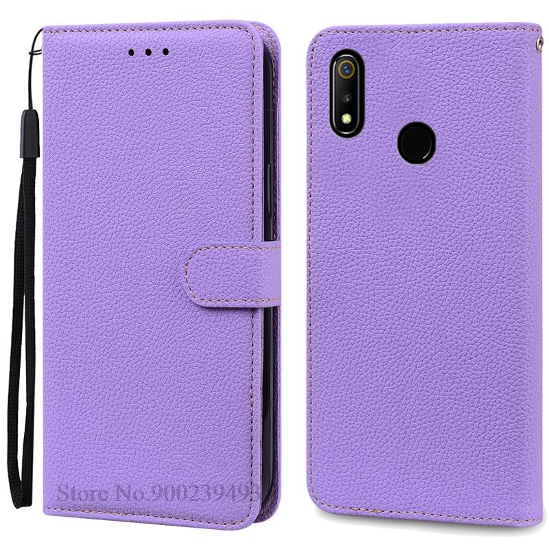 For Realme 3 Case Soft Pu Leather Flip Wallet Case For Realme 3 Pro Case Phone Cover For Realme 3 Pro Coque Fundas Bumper