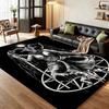 Dark Occult Baphomet Pentagram Art Indoor Rug Thick Nonslip Carpet For Hallway Doorway Kitchen Home Decor Birthday Gift