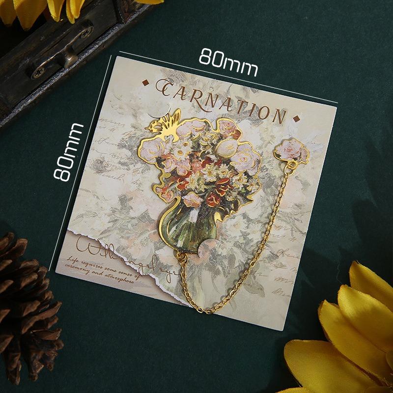 Chinese Mythological Fairy Bookmarks Beautiful Hollow Brass Bookmark Flower Fairy Bookmarks Girl‘s Stationery