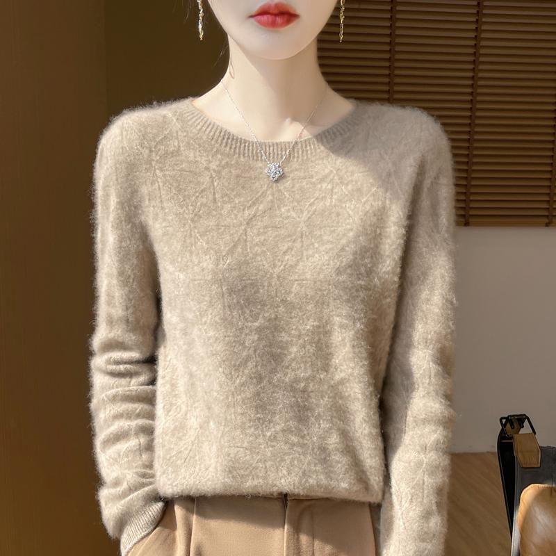 

Женский кашемировый свитер Qinghe cashmere 30% кашемир 70% шерсть Женский осенне-зимний кашемировый свитер мягкий и теплый XXL коричневый