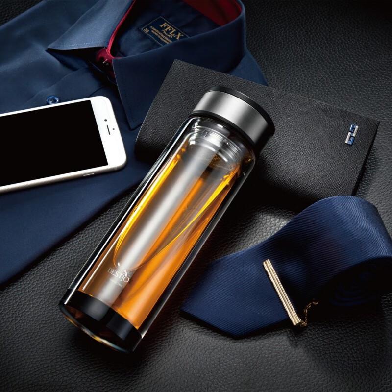 Fuguan Double-Layer Glass Cup